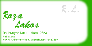 roza lakos business card